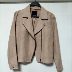 しまむら　ベロア　ライダースジャケット