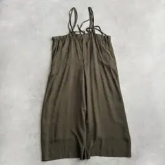 訳あり　SACRA アセテートツイル オールインワン　ダークグリーン　38