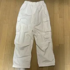 GU パラシュートカーゴパンツ 白 S