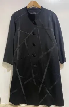 【極美品】高級　Ms.REIKO ミズレイコ　コート 黒 刺繍　花柄　フォーマル 極美品】高級 Ms.REIKO ミズレイコ コート 黒 刺繍 花柄