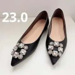 artemis DIANA ビジュー フラットシューズ23.0