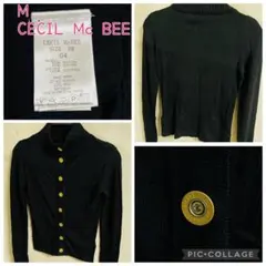 美品 CECIL McBEE カーディガン ゴールド ブラック M