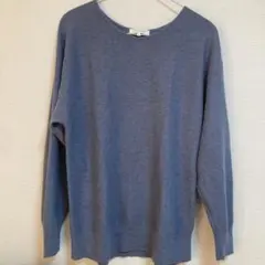 グローバルワーク　ニット　L くすみブルー