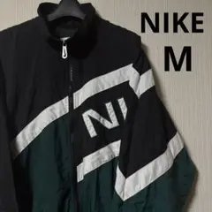 エラー品90s白タグNIKE ナイキ ナイロンジャケットビッグスウッシュ