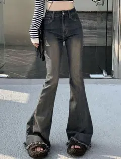 SHEIN フレアパンツ ズボン DAZY フレアデニム