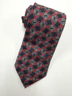特価❣️ネクタイ メンズカジュアル オシャレ ビジネスパーティ 総柄ワインレッド3