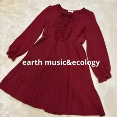 極美品❣️ earth music&ecology レトロ　ワンピース　プリーツ
