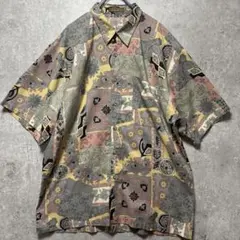 90s ヴィンテージ アラミス ARAMIS 総柄シャツ 古着　ユルダボ　個性的のサムネイル
