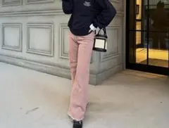 ZARA ハイウエスト ワイドデニムパンツ 34のサムネイル