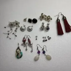 多様なデザインのピアスセット