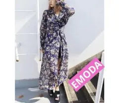 A149♡EMODA ロング2WAYWラップシャツワンピース