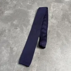 vintage basic design purple knit necktie