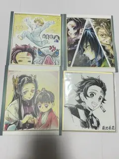 鬼滅の刃 柱合会議 蝶屋敷編 色紙 義勇 しのぶ 実弥　カナエ　カナヲ　善逸
