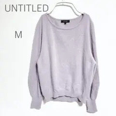 【アンタイトル】アンゴラ混セーター ピンク M 毛混 バルーンスリーブ きれいめ