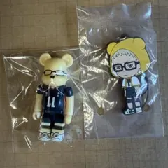 ハイキュー ベアブリック ラバーストラップ ラバスト キーホルダー 月島 烏野