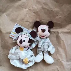 ミッキー&ミニー　 ぬいぐるみ　バッジ　 ウエディング　 東京ディズニーリゾート
