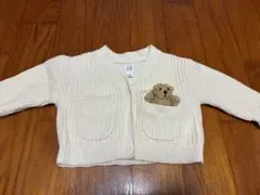 baby GAP カーディガン クマ ポケット付き アイボリー