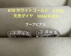 2026年最新】ダイヤモンドピアス K18WG フープの人気アイテム - メルカリ