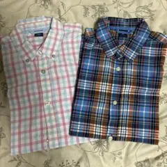 GAP長袖チェックシャツ2枚セット150㎝