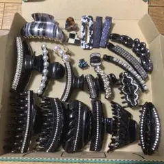 ヘアアクセ　黒系　まとめ売り