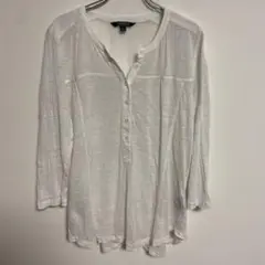 POLO RALPH LAUREN ホワイト 長袖透かしチュニック M