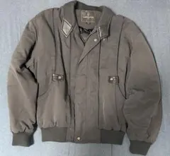 古着 GIANNI VALENTINO レトロ 短丈ブルゾン ダークグレー Lのサムネイル