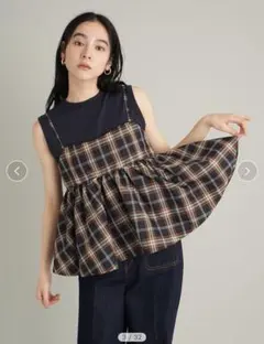 新品！Mila Owen チェックペプラムキャミ×タンクＳＥＴ　ミラオーウェンのサムネイル