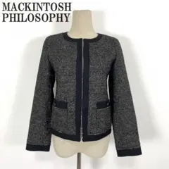 マッキントッシュフィロソフィー 長袖ノーカラージャケットグレー 36 C5328のサムネイル