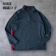 【NIKE】Ohio Stateハーフジップ長袖プルオーバー Lサイズ刺繍ロゴ