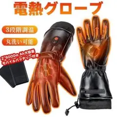 電熱グローブヒーター手袋 6000mAhバッテリーusbタッチパネル45-65℃