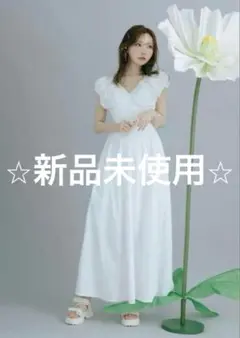 【美品】Crayme Puff Shoulder Flare Dressのサムネイル