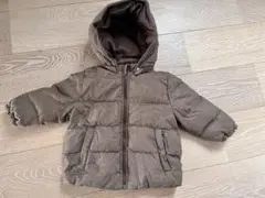 ブラウン フード付きダウンコート サイズ90