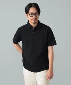BEAMS F/ビームス カノコ ポロシャツ M ブラックのサムネイル