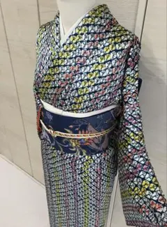 最終価格　総手蜘蛛絞り【小紋】本物の手仕事を身に纏う喜びを味わえる逸品　未使用