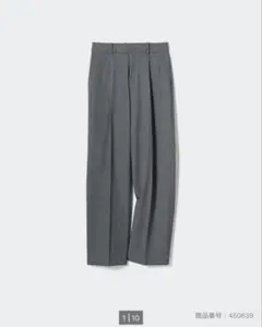 UNIQLO ユニクロ タックワイドパンツ S グレー