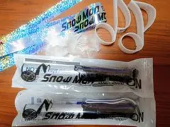 Snowman ペンライト2本 銀テープ2本 音符2個