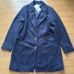 ダークブルー Mサイズ チェスターコート