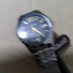 稼働品.TELVA ブラックゴールド 腕時計.美品