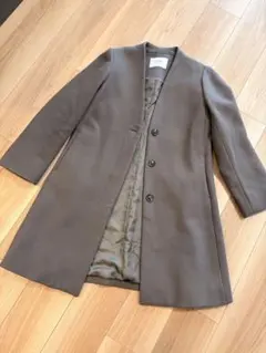 SLOBE IENA ノーカラーコート ウール　38