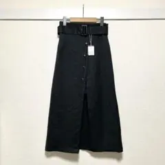 【タグ付き/未使用品】ナイスクラップ ベルト付 前ボタン Iラインスカート