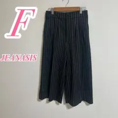 JEANASIS ストライプ クロップドパンツ Fサイズ　きれいめコーデのサムネイル