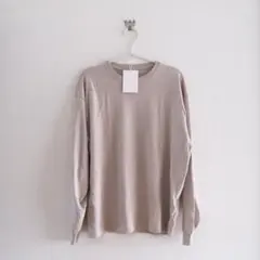 crepuscule Suvin Cotton 長袖ニット ベージュ 1のサムネイル