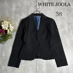 た650 ホワイトジョーラ テーラードジャケット【38】細ストライプ　キレイ目