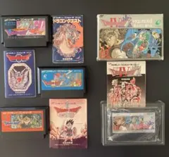 【FC】ドラゴンクエスト Ⅰ・Ⅱ・Ⅲ・Ⅳ 説明書有り4点セット
