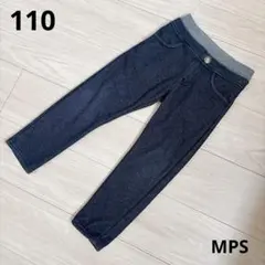 MPS デニムパンツ キッズ ウエストゴム ネイビー　裏起毛　あったか