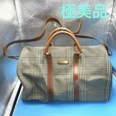 RALPH LAUREN ラルフローレン　2way 千鳥柄　ボストンバッグ