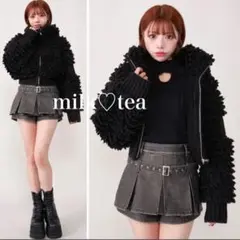 新品タグ付き シェリミー プードルファーコート ブラック 黒 Rady プードルフェイクファーノーカラーコート（ノーカラーコート