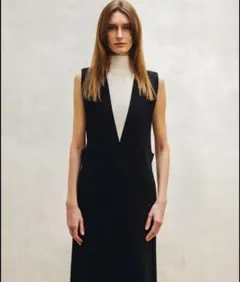DRESSLAVE bicolor long＆lean knit dress
