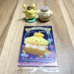 サンリオ　ポムポムプリン ふわふわフロッキードール&フィギュア&レアカードセット