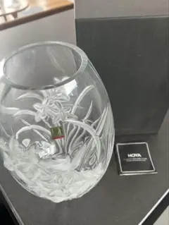 未使用品　HOYA 大きいクリスタルガラス 花瓶 卵型